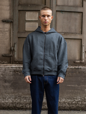 ASH SCUBA ZIP HOODIE - GREY