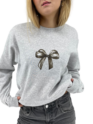 BOW (SORT) SWEATSHIRT - GRÅ