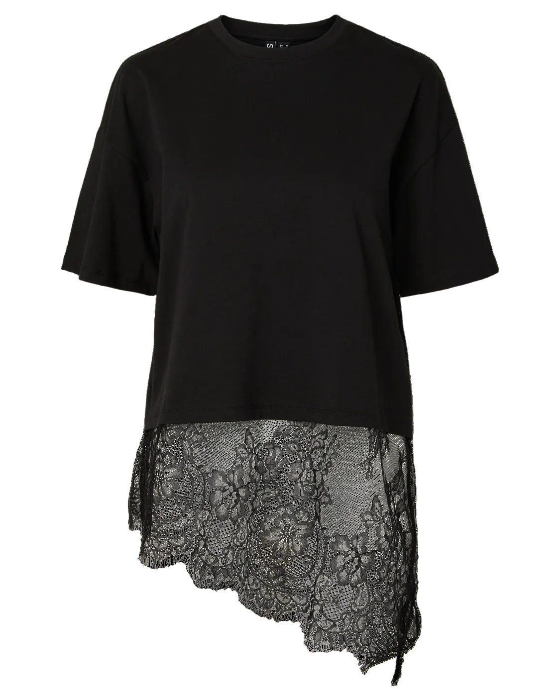 MAVE LACE T-SHIRT - BLACK