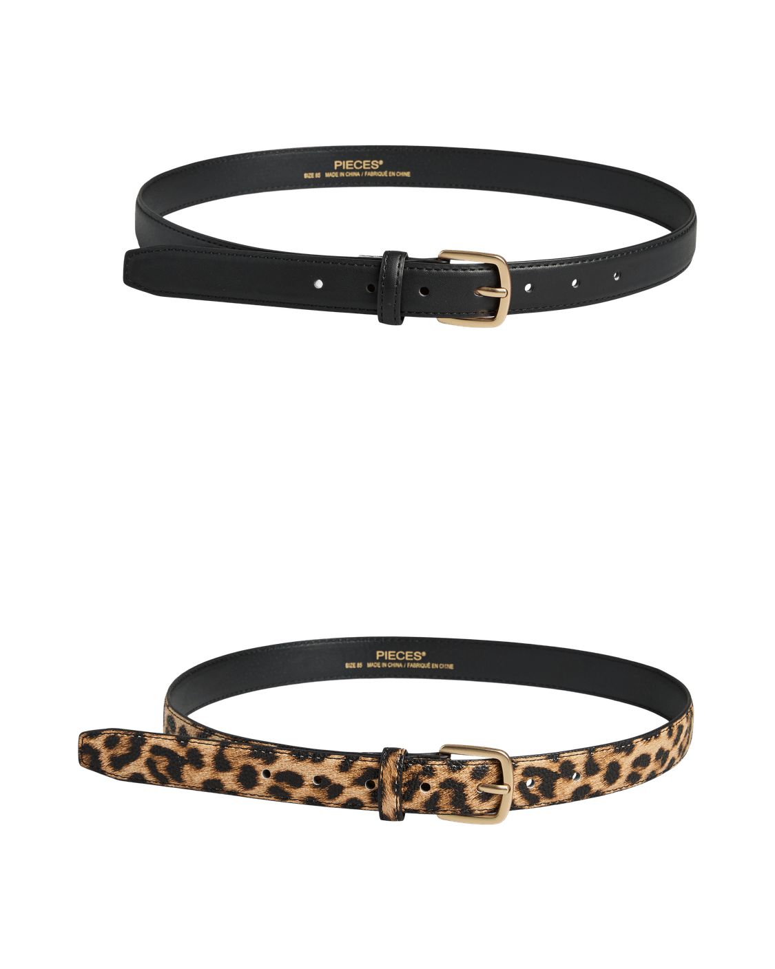 OLINE BELT (2 PACK) - BLACK/LEOPARD