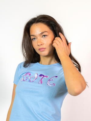 CUTE, BABY TEE - LIGHT BLUE