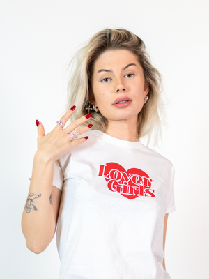 LOVER GIRLS, BABY TEE - HVID