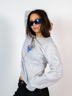 GLAM DRINK SWEATSHIRT - GRAY