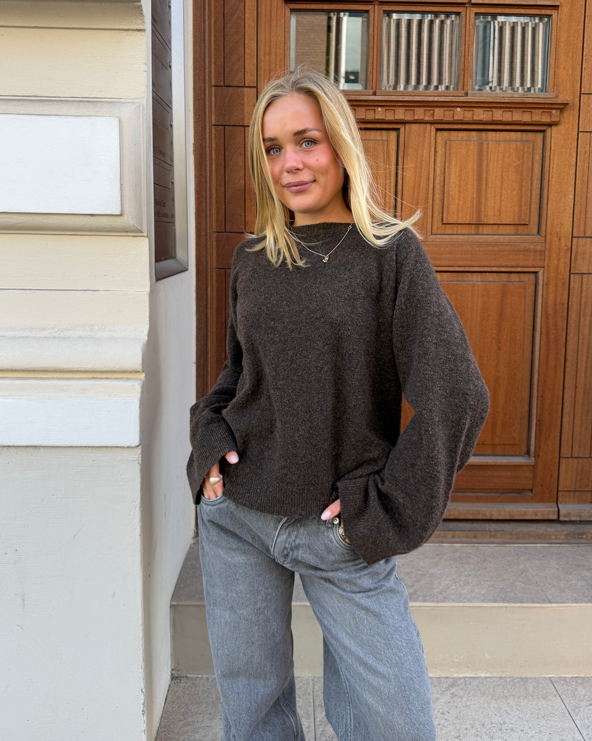 SADIE KNIT - DARK BROWN - Dinvintageshop