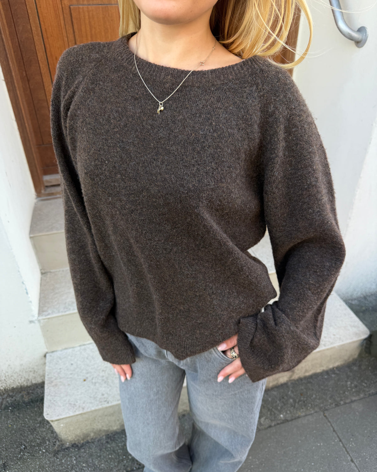 SADIE KNIT - DARK BROWN - Dinvintageshop