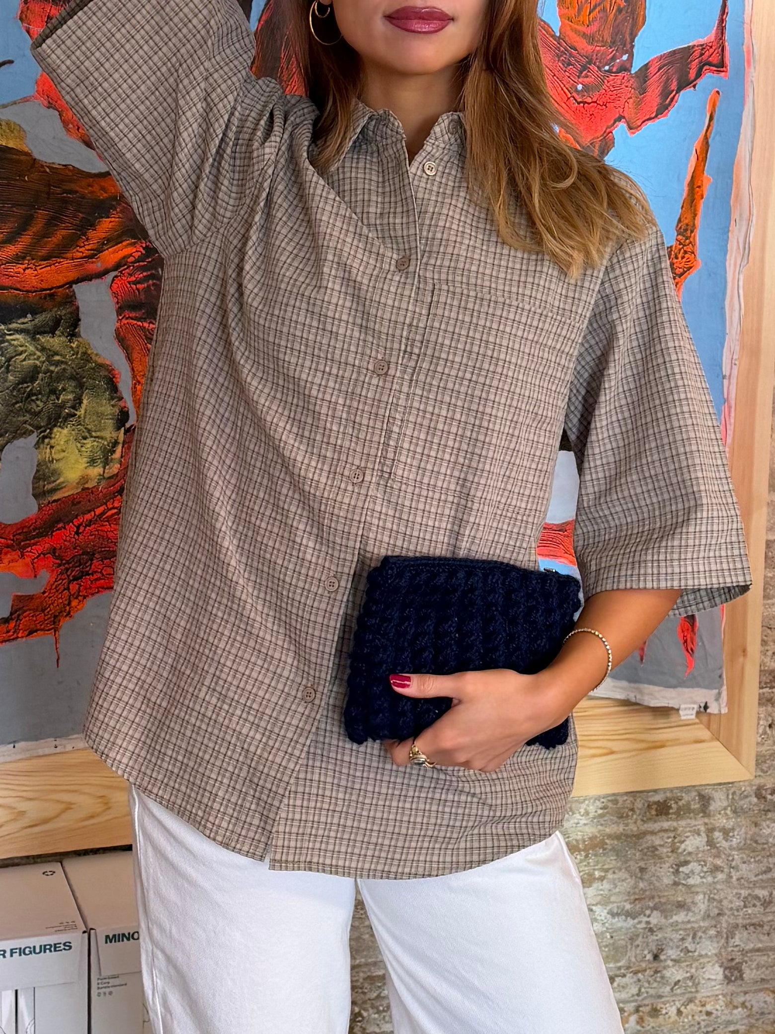 CROCHET CLUTCH - NAVY