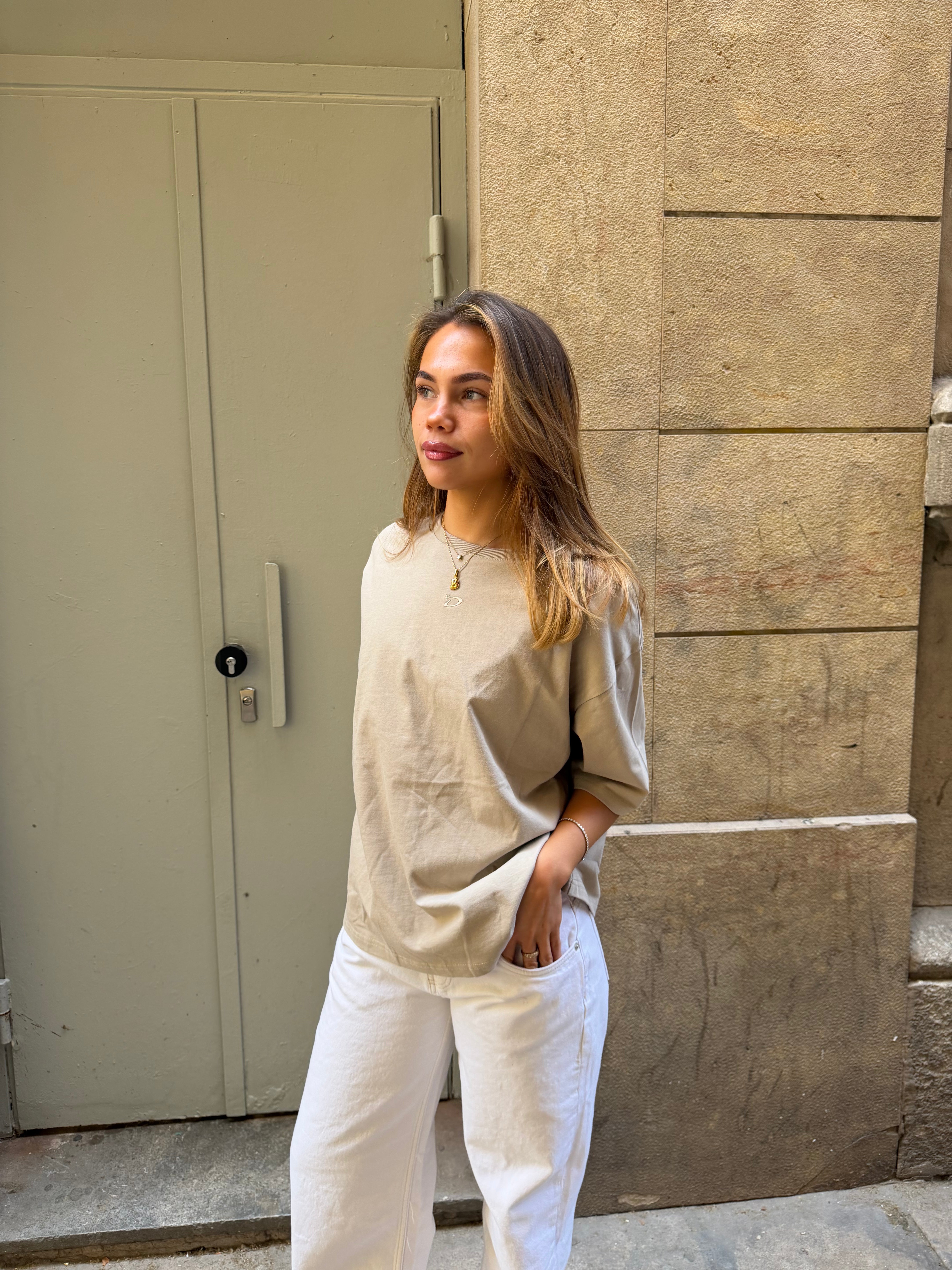SARA SATIN LACE TOP - CREME
