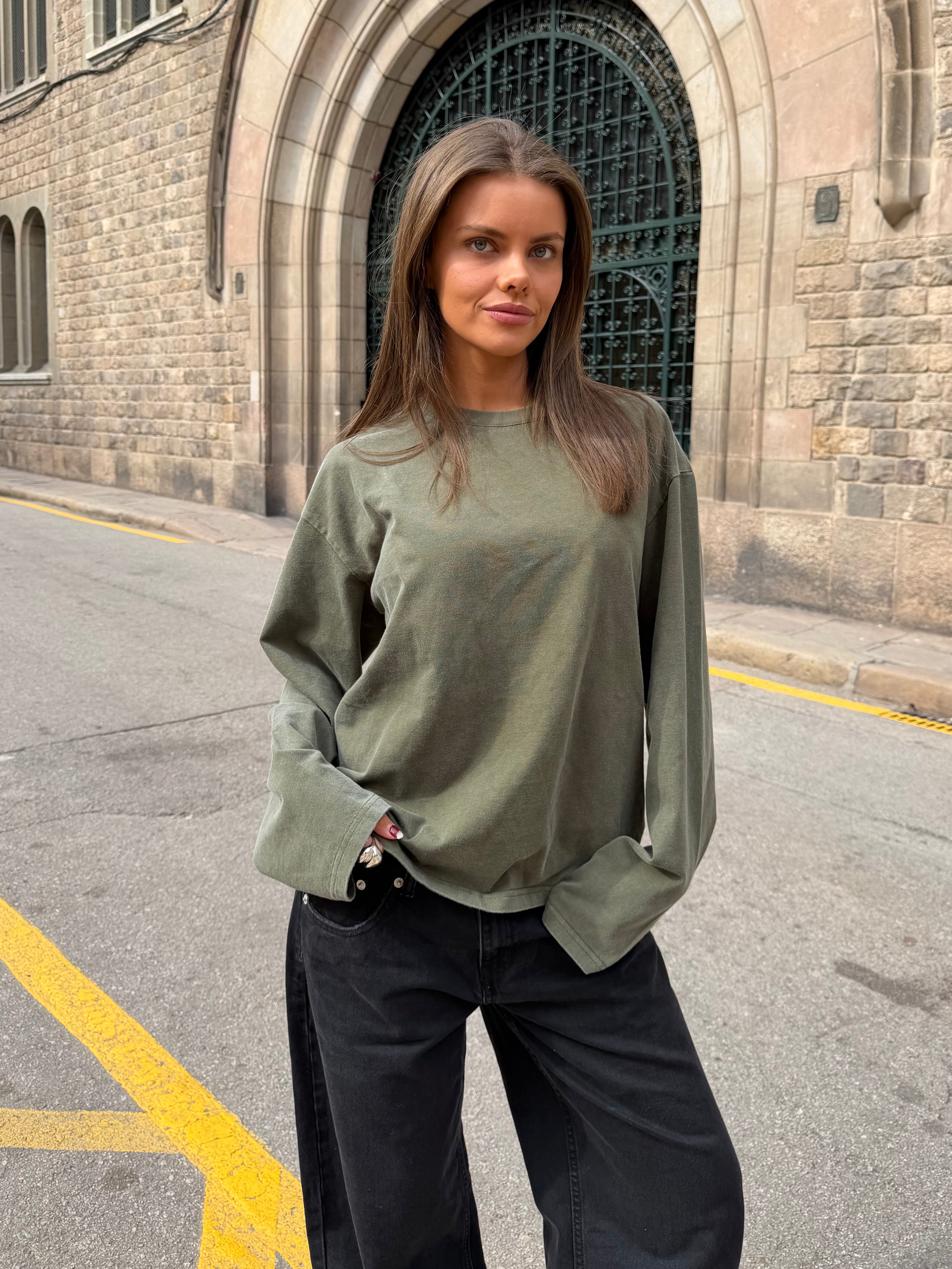 MYNTE WASHED TEE - ARMY