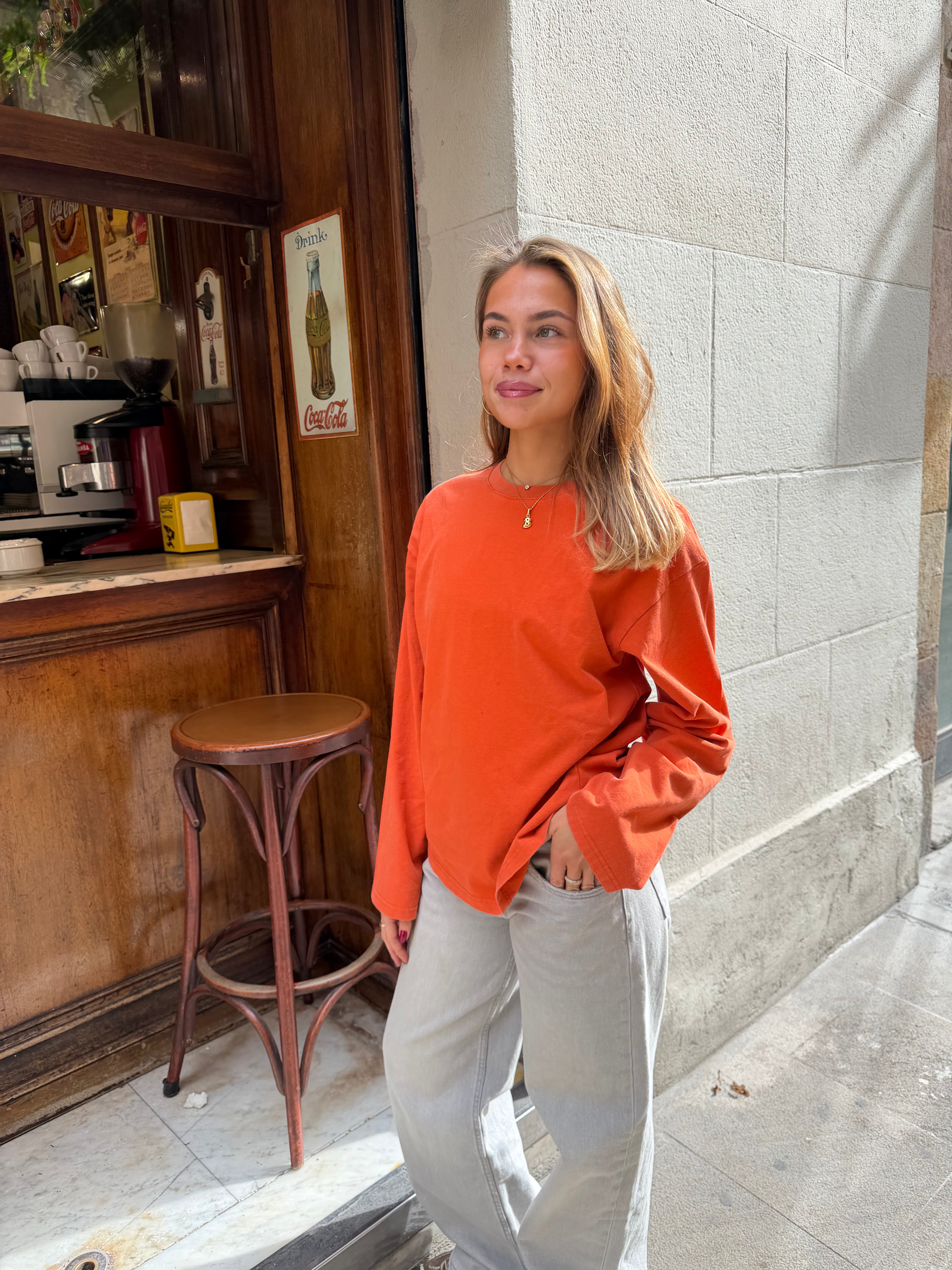 MYNTE WASHED TEE - CORAL ORANGE