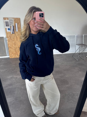 SHELLY (blue) HOODIE - NAVY