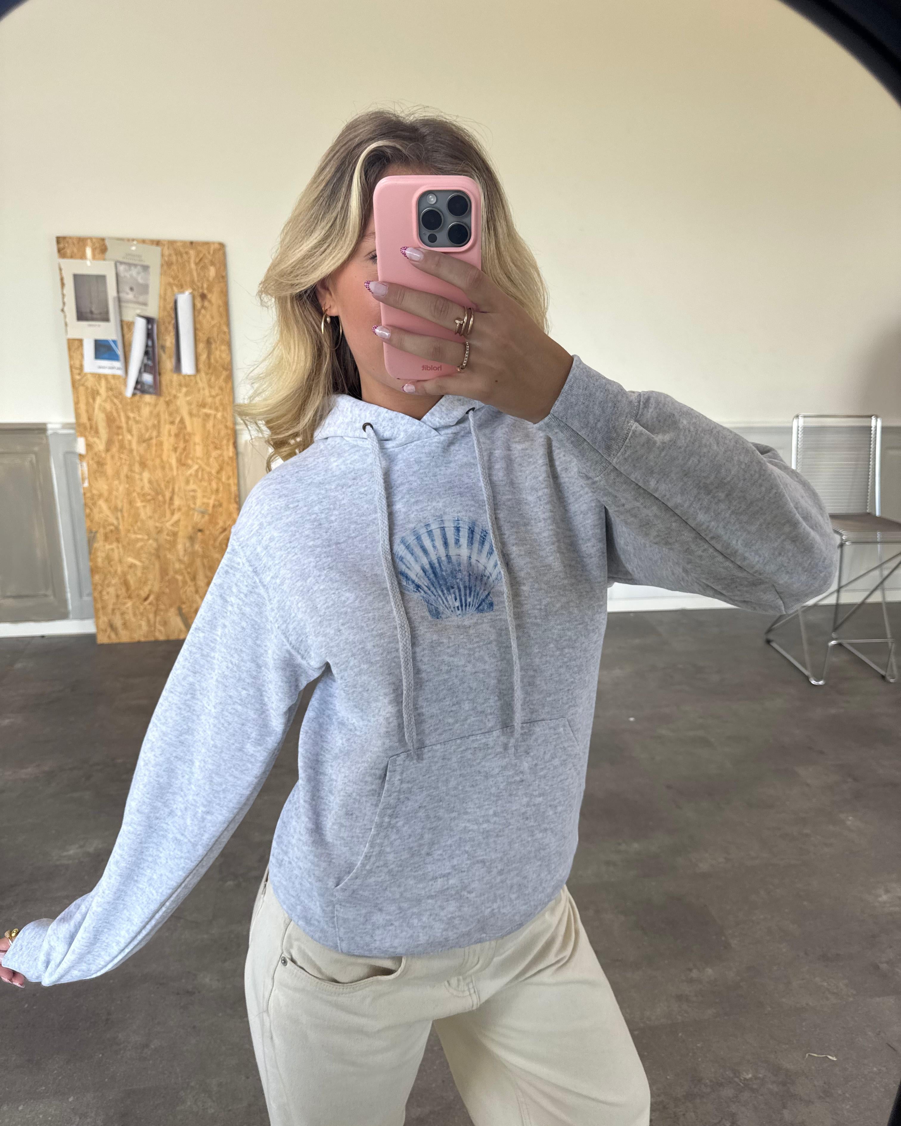 SHELLY (blue) HOODIE - NAVY