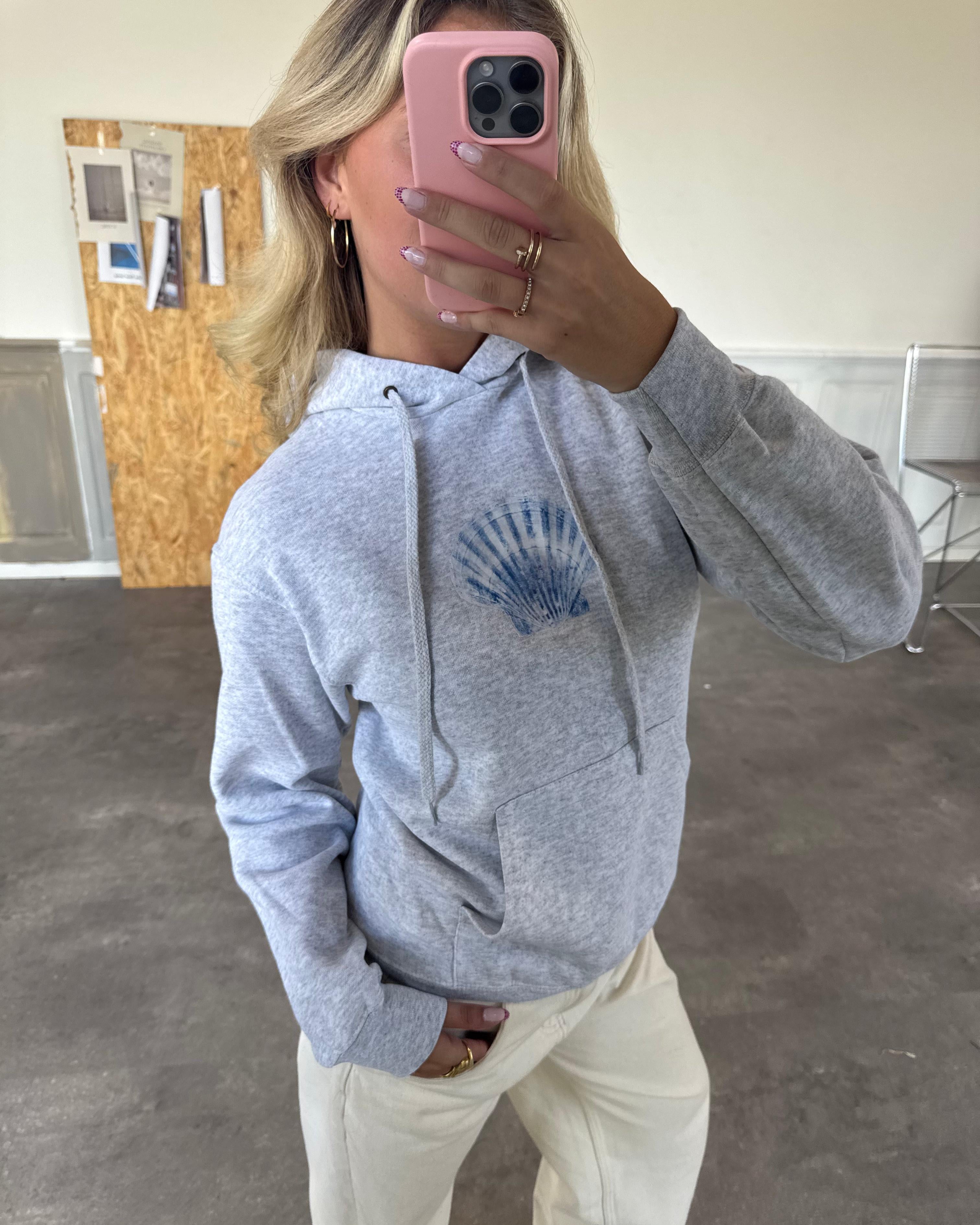 SHELLY (blue) HOODIE - NAVY