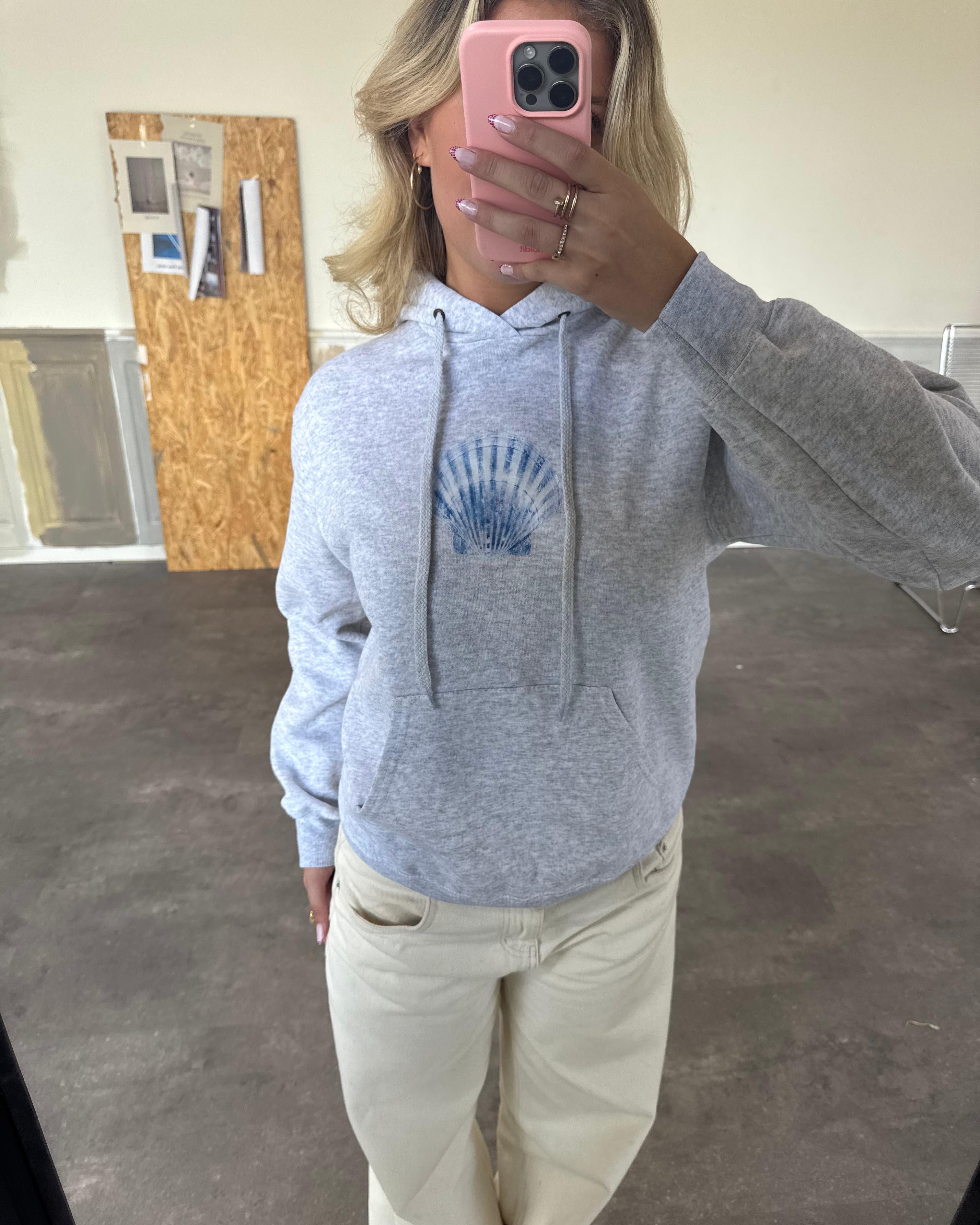 SHELLY (blue) HOODIE - NAVY