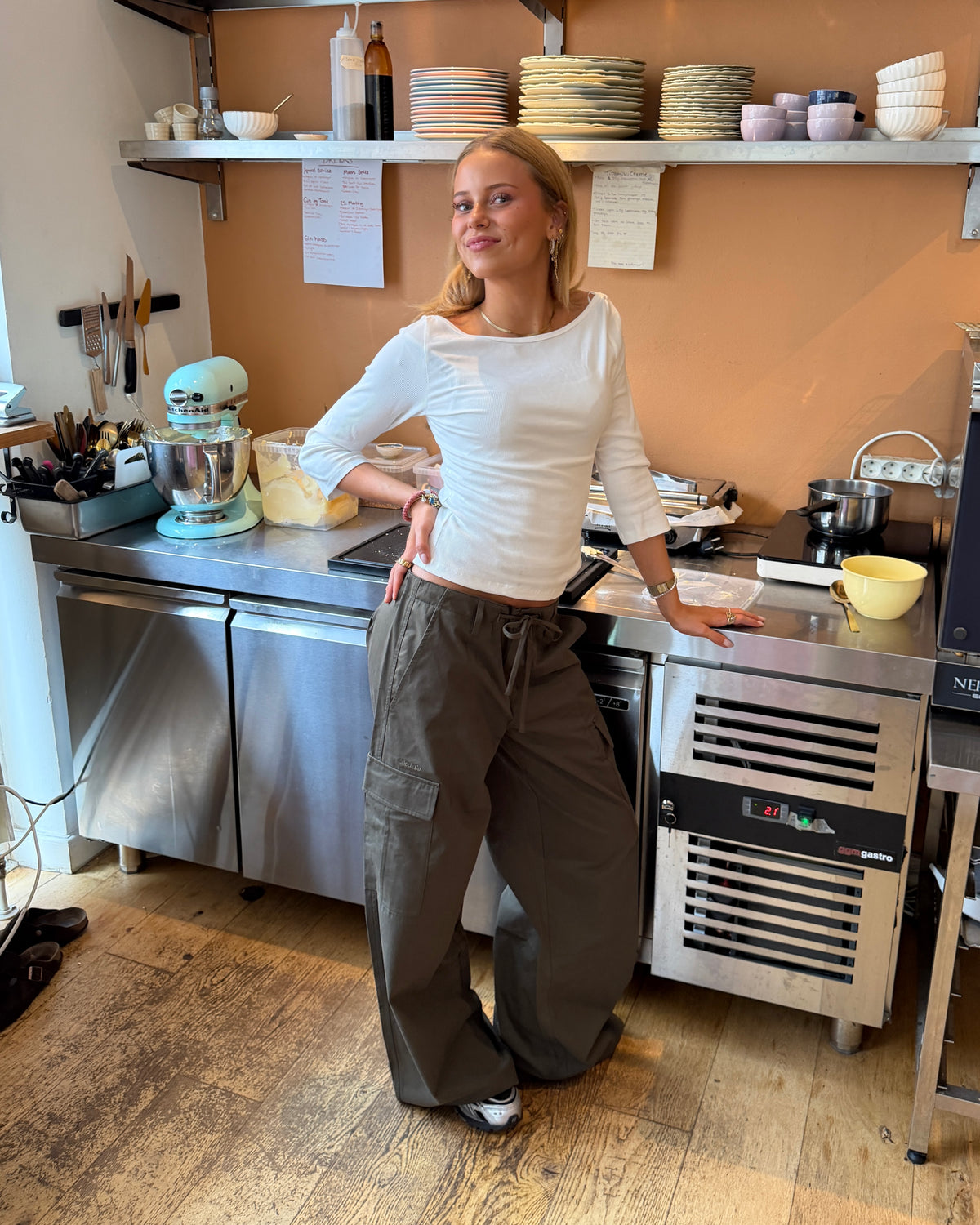 ELLA PANTS - GREEN - Dinvintageshop
