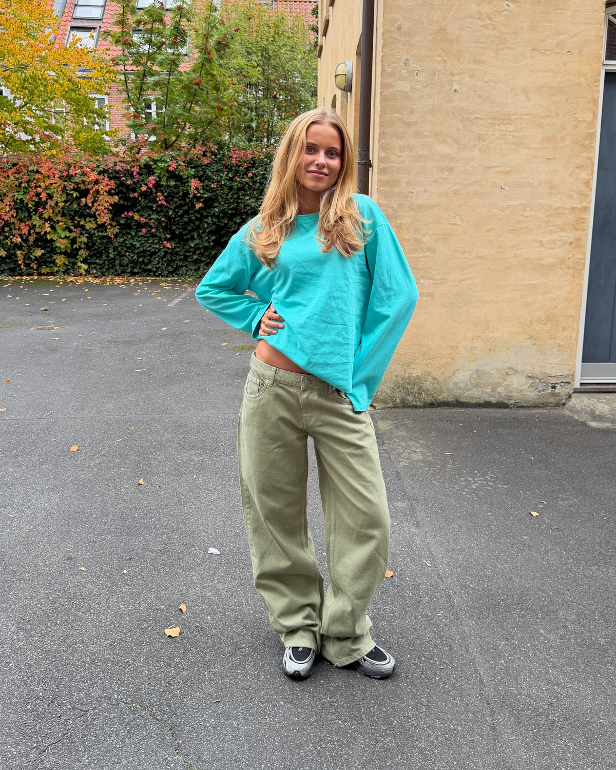 ESTHER JEANS - GREEN - Dinvintageshop