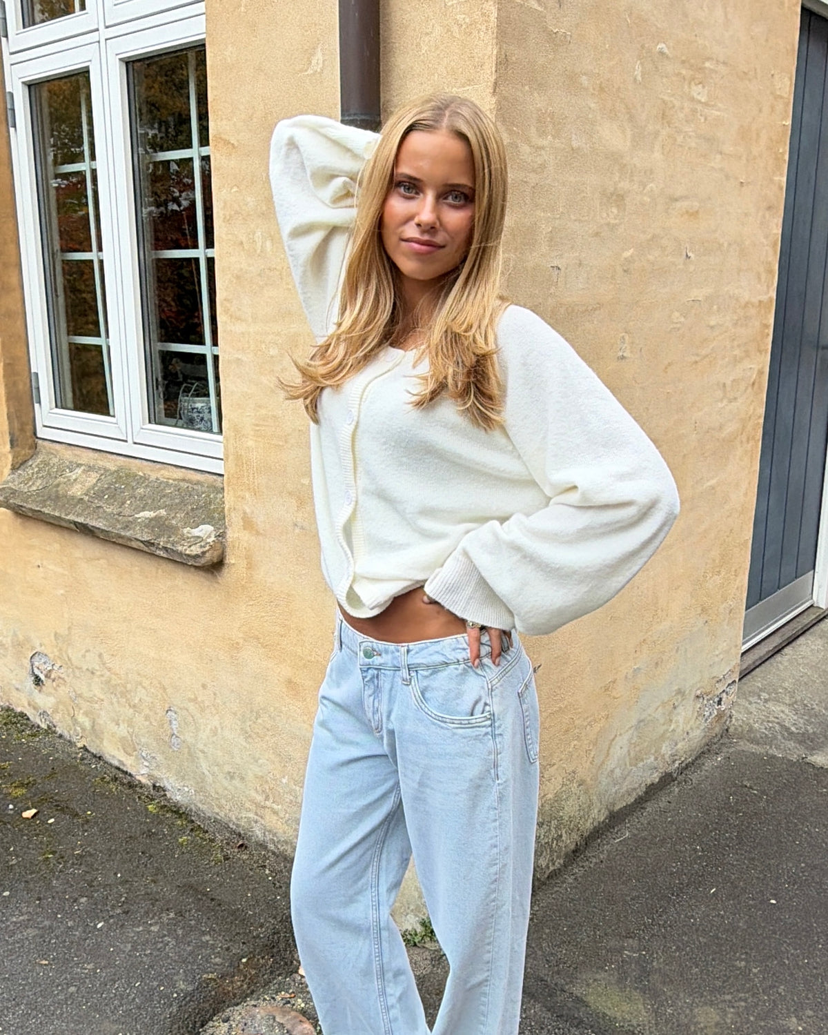 SADIE CARDIGAN - OFFWHITE - Dinvintageshop