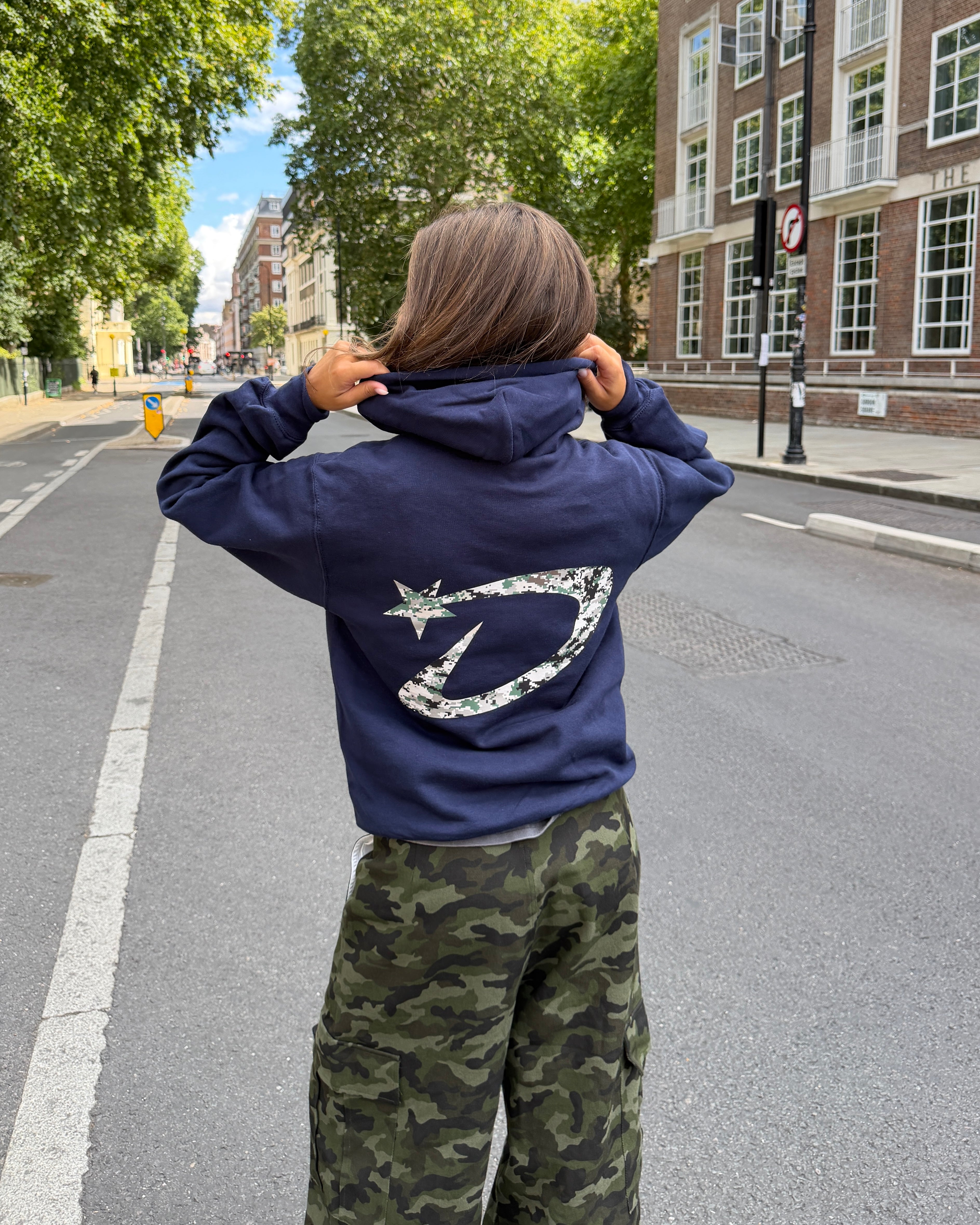DANA HOODIE (back print) - NAVY