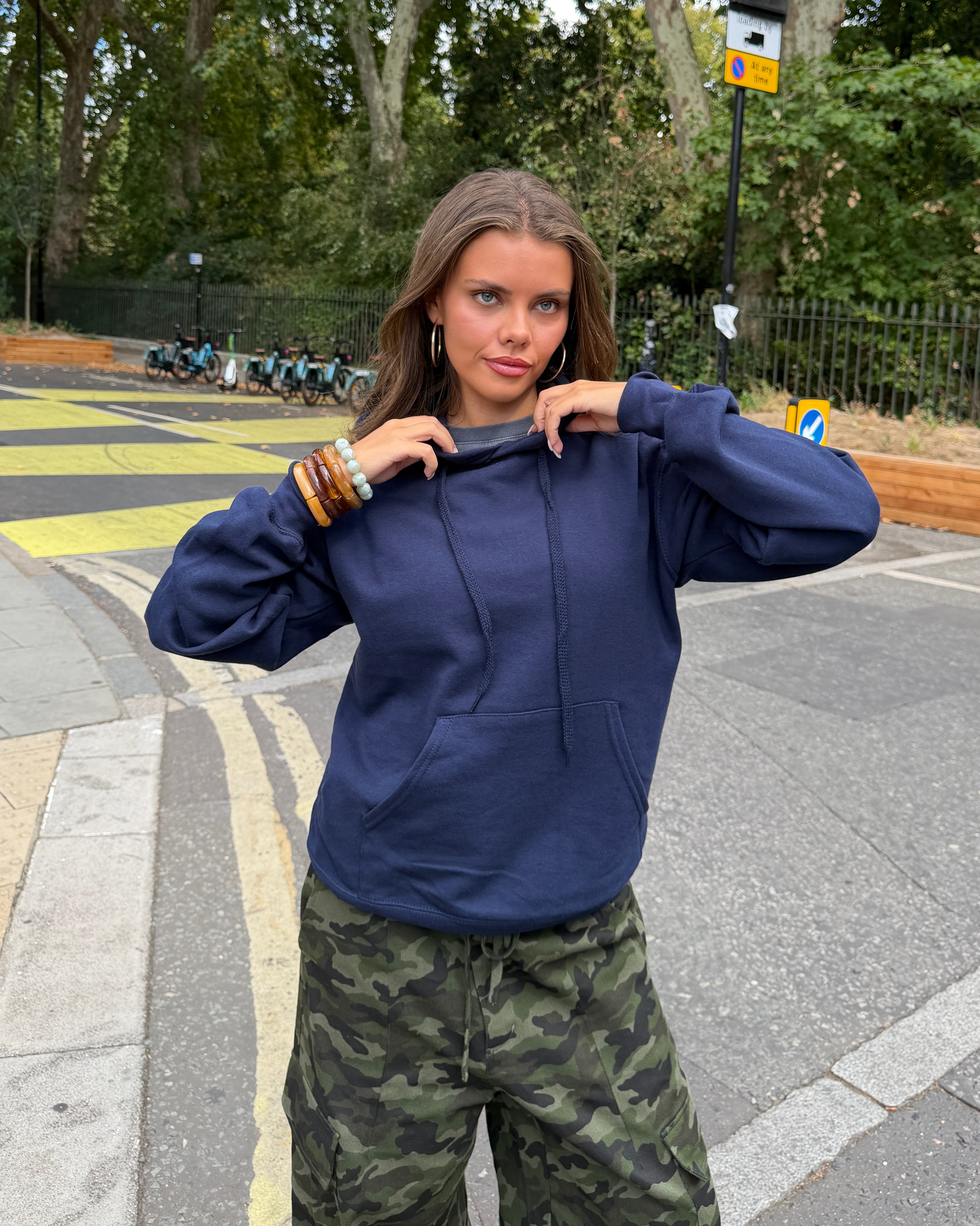 DANA HOODIE (back print) - NAVY