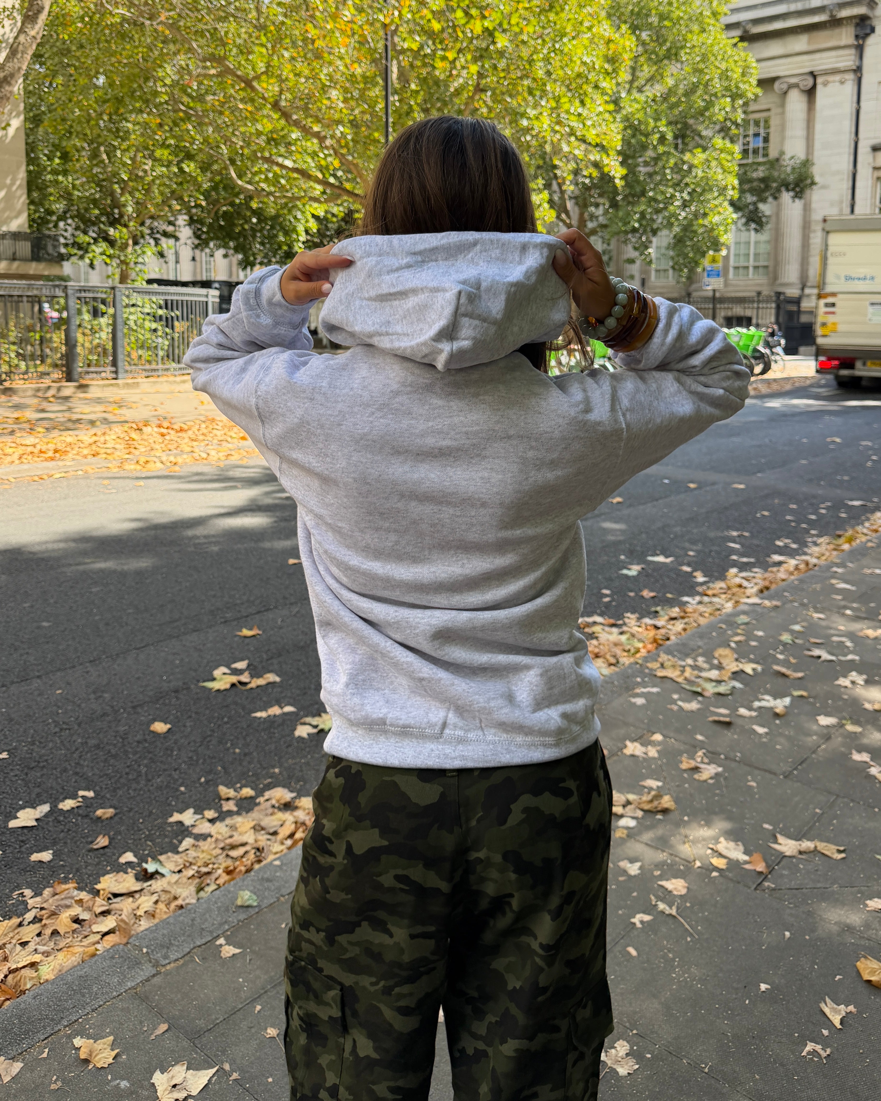 DAHLIA HOODIE - LIGHT GREY