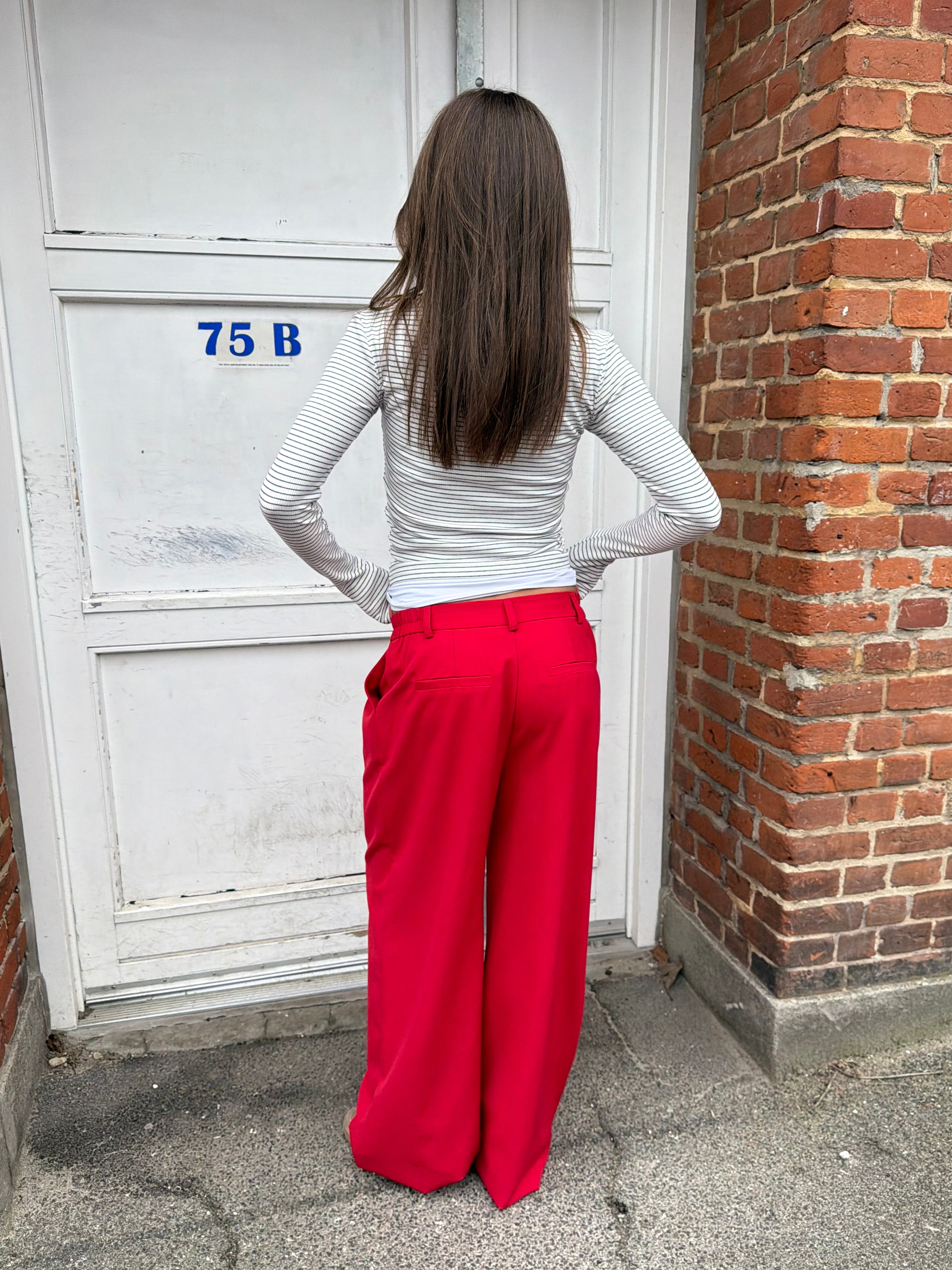 AIA BAGGY SUIT PANT - RED