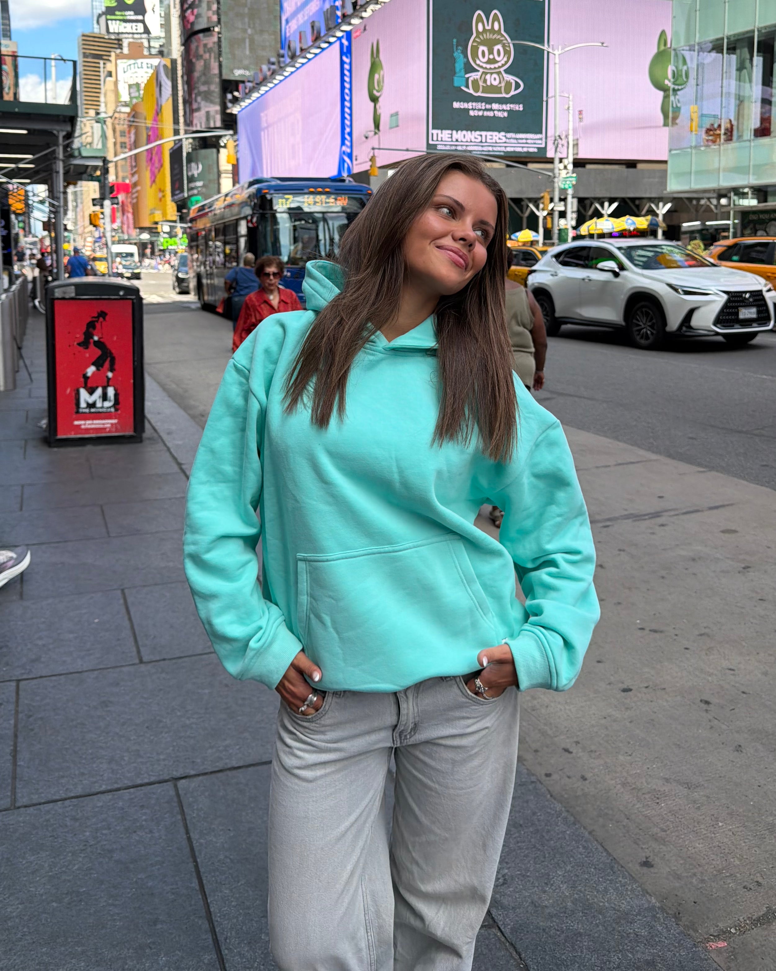 OVERSIZED HOODIE - TURQUOISE