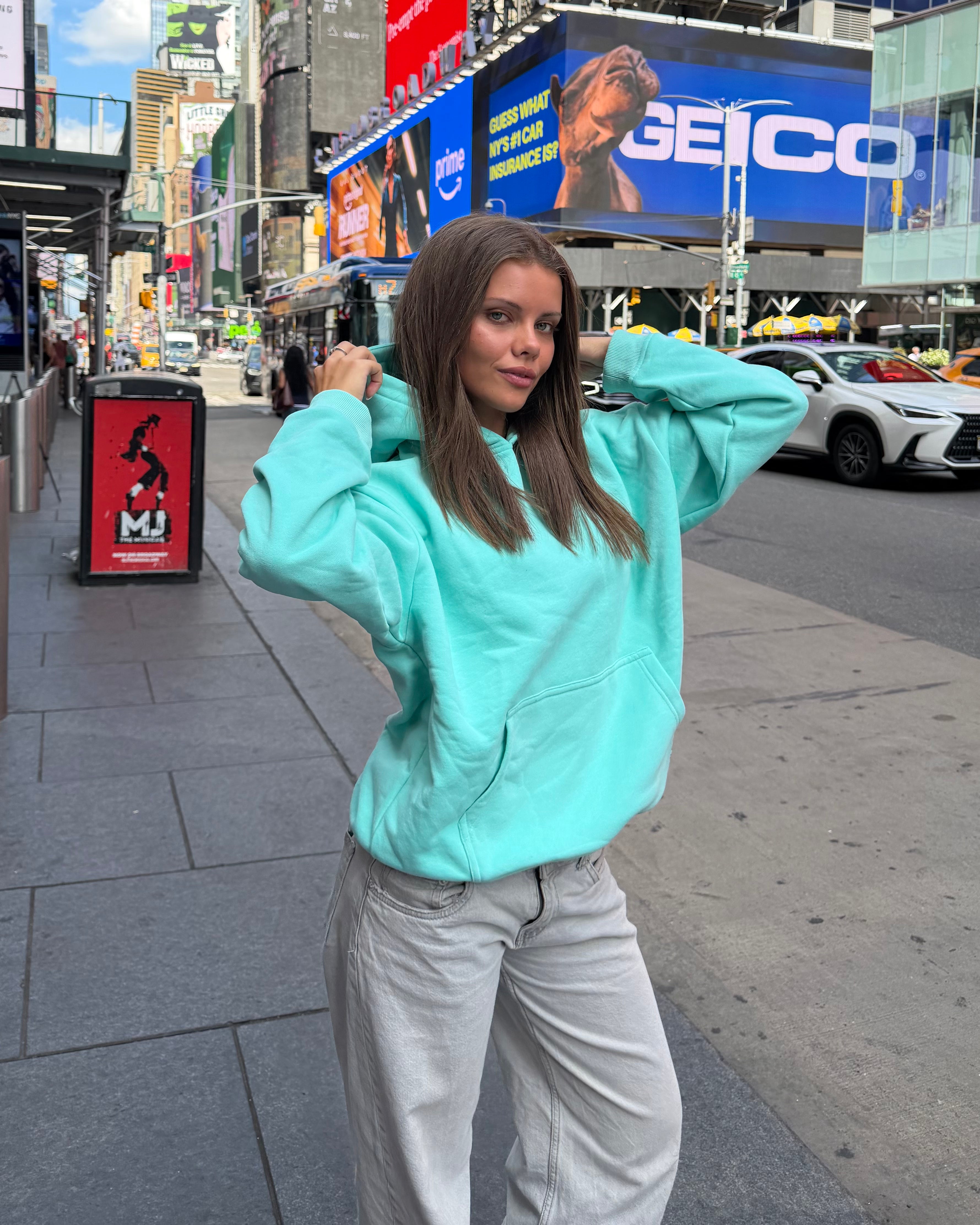 OVERSIZED HOODIE - TURQUOISE