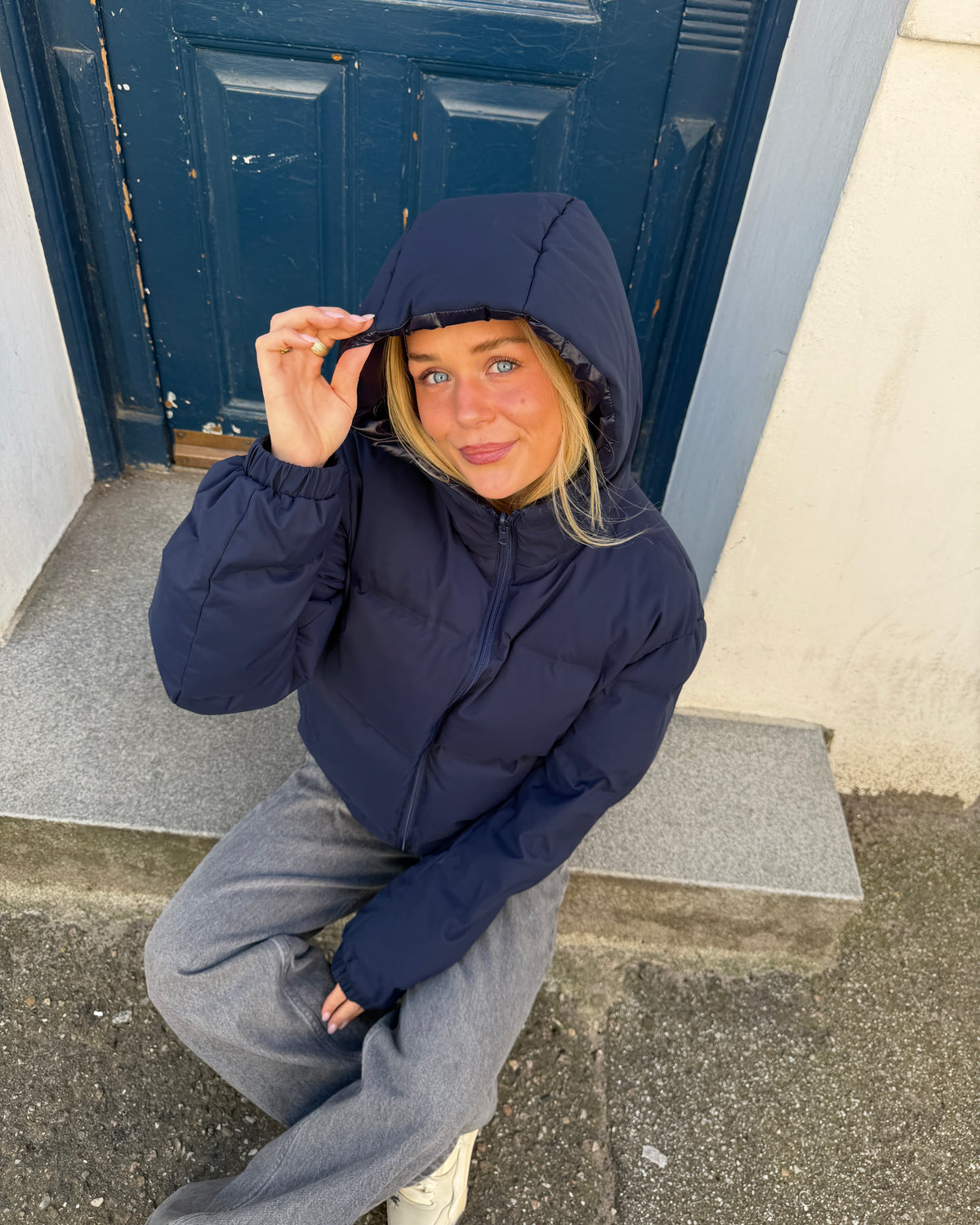 ALMA DOWN JACKET i navy – billede 8