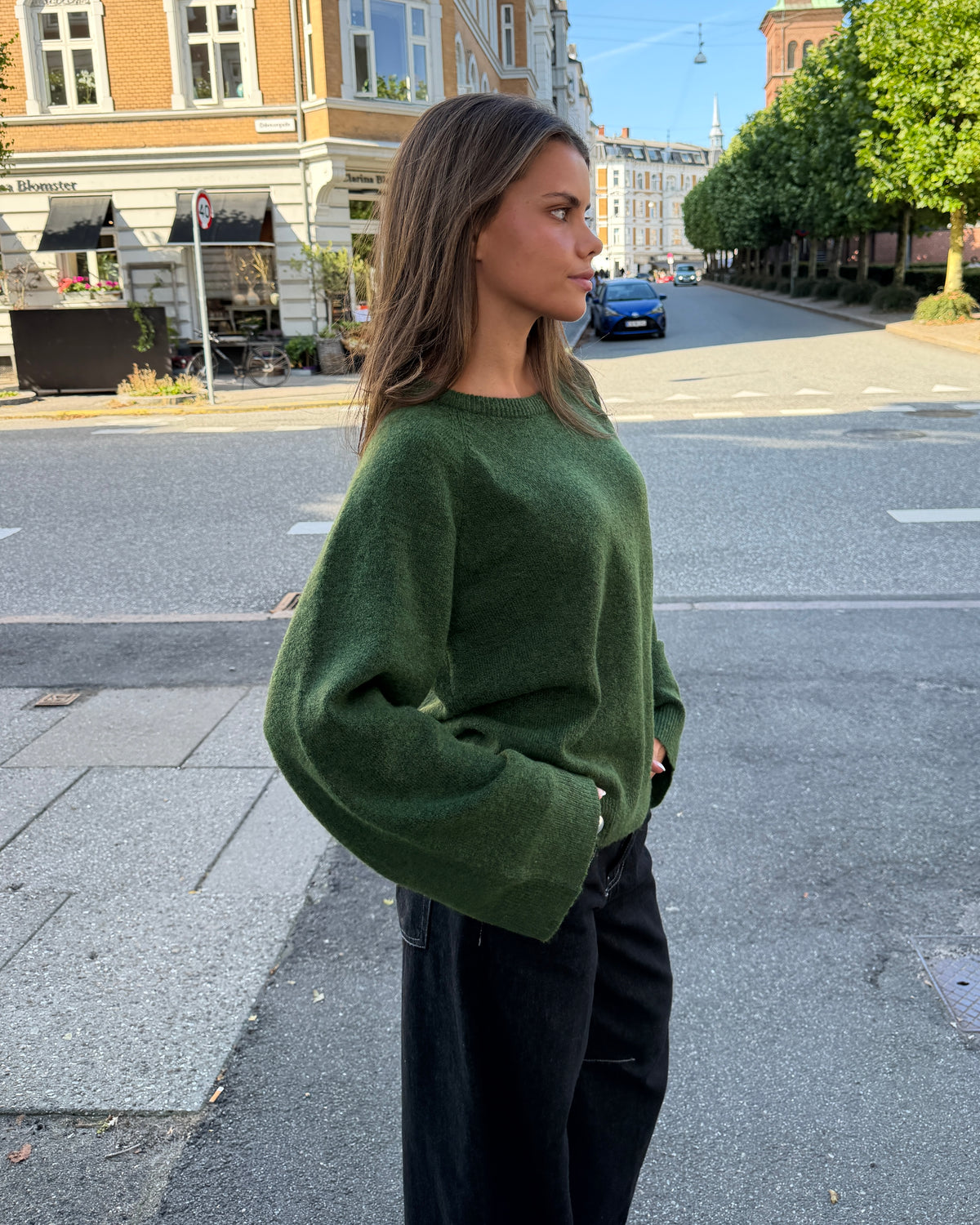 SADIE KNIT - DARK GREEN - Dinvintageshop