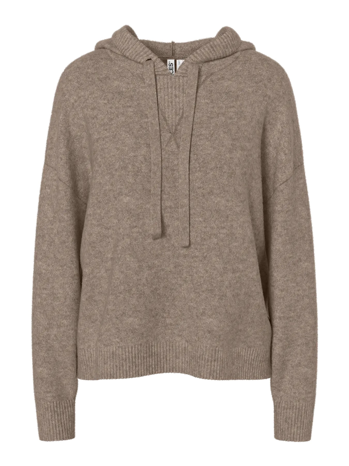 MALOU KNIT HOODIE - TAUPE GREY MELANGE