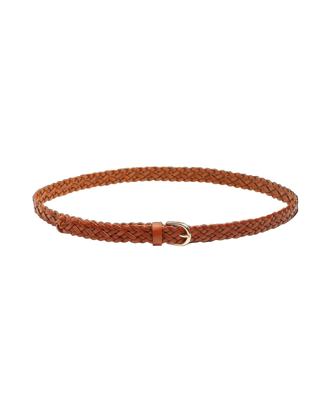AVERY BRAIDED BELT - COGNAC