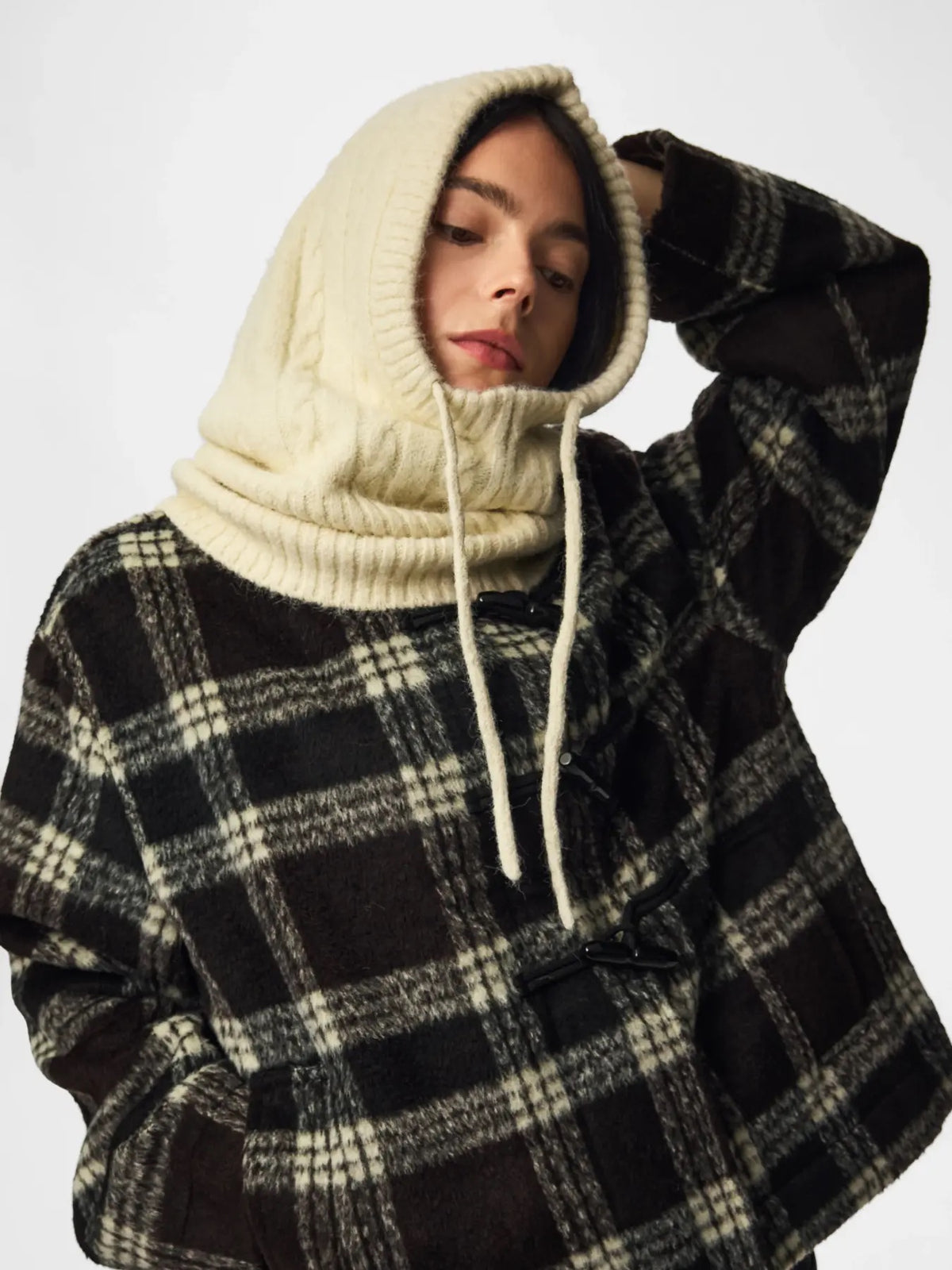 NAMBI CABLE BALACLAVA - WHITECAP GRAY