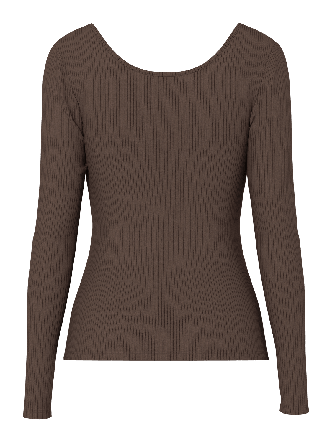 KITTE LONG SLEEVE TOP - HOT FUDGE