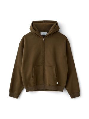 OVERSIZED ZIP HOODIE - ARMY