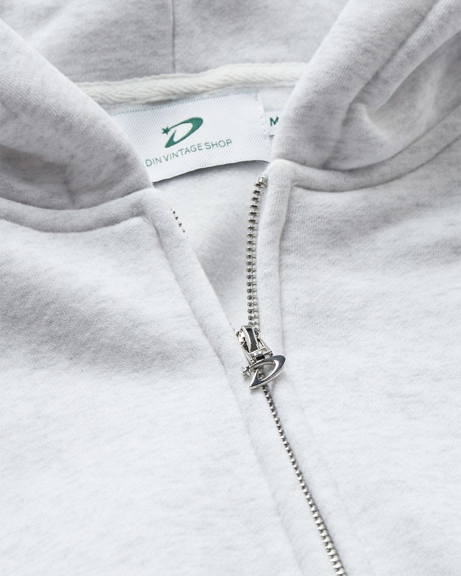OVERSIZED ZIP HOODIE - LIGHT GREY