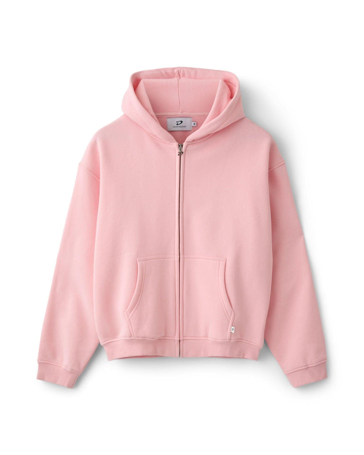 OVERSIZED ZIP HOODIE - LIGHT PINK