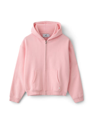 OVERSIZED ZIP HOODIE - LIGHT PINK