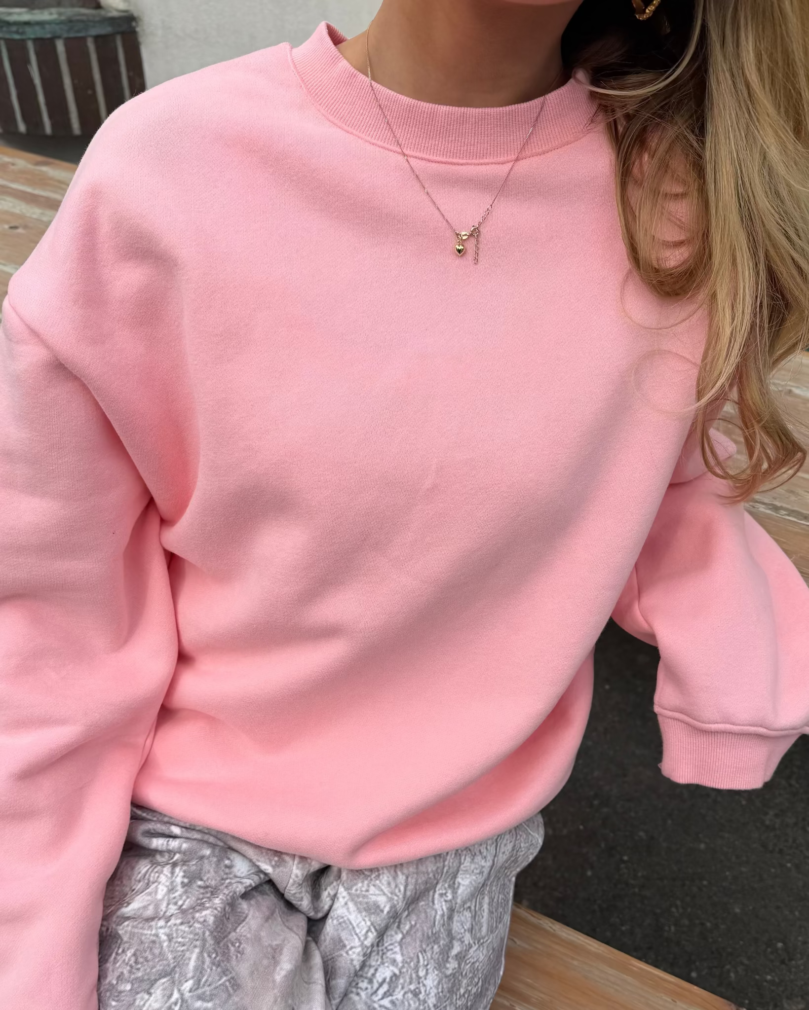 OVERSIZED SWEATSHIRT - LIGHT PINK