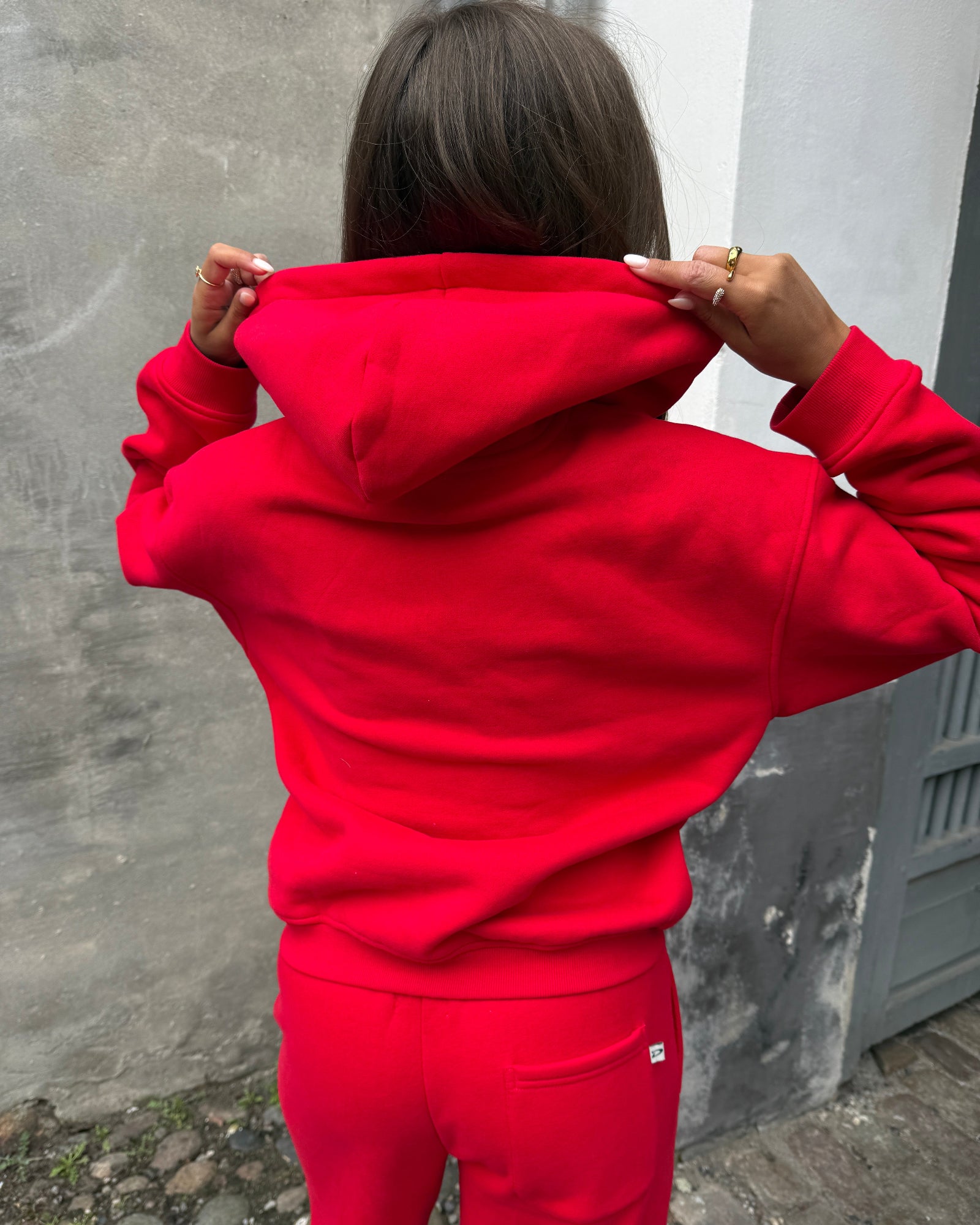 OVERSIZED ZIP HOODIE - BROWN