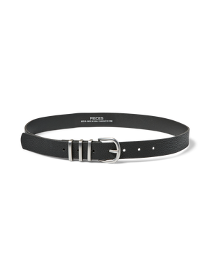 LEA BELT - BLACK/SILVER