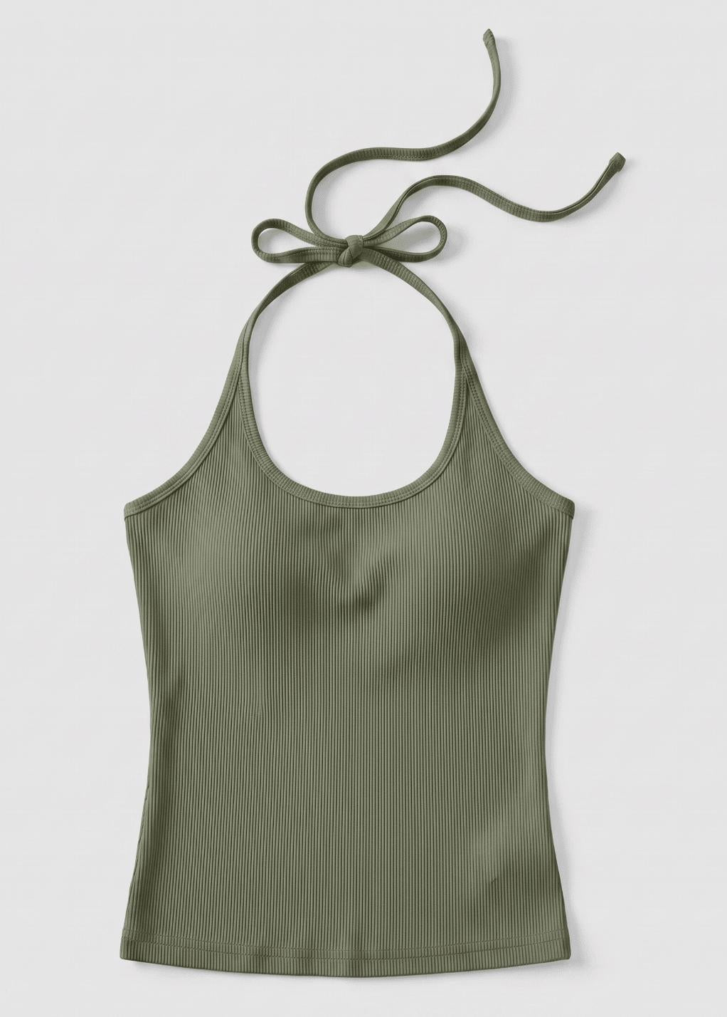 LARA HALTERNECK TOP - ARMY - Dinvintageshop