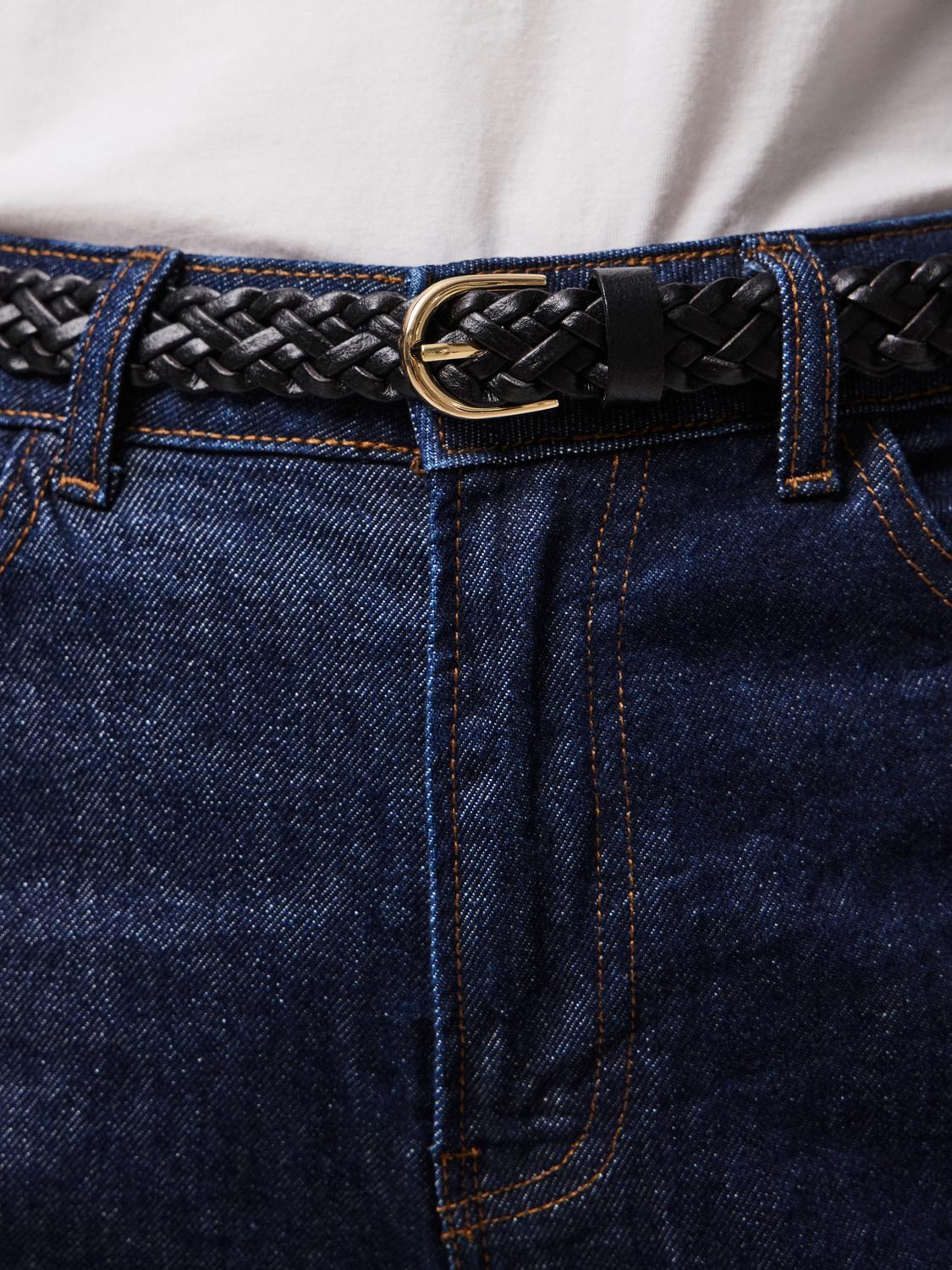 AVERY BRAIDED BELT - BLACK