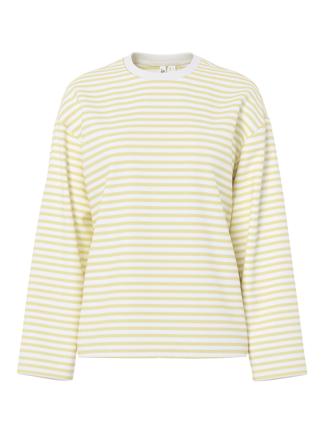 SADIE STRIPE TEE LS - BRIGHT WHITE/FRENCH VANILLA