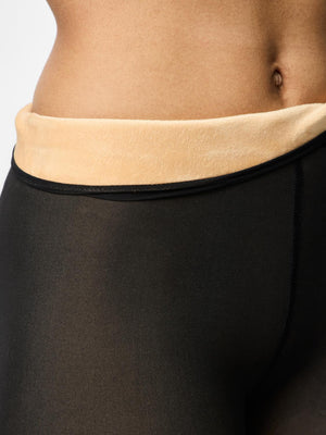 SOPHIE FLEECE TIGHTS - BLACK NUDE FLEECE