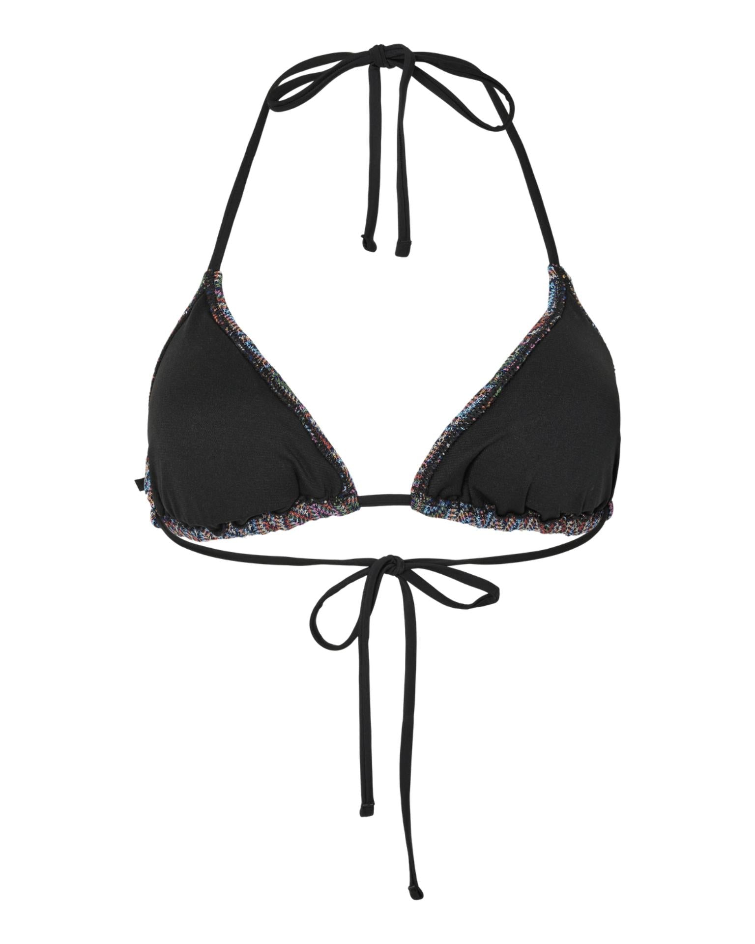 ADA KNITTED BIKINI TOP - MULTI COLOR JAQUARD PATTERN