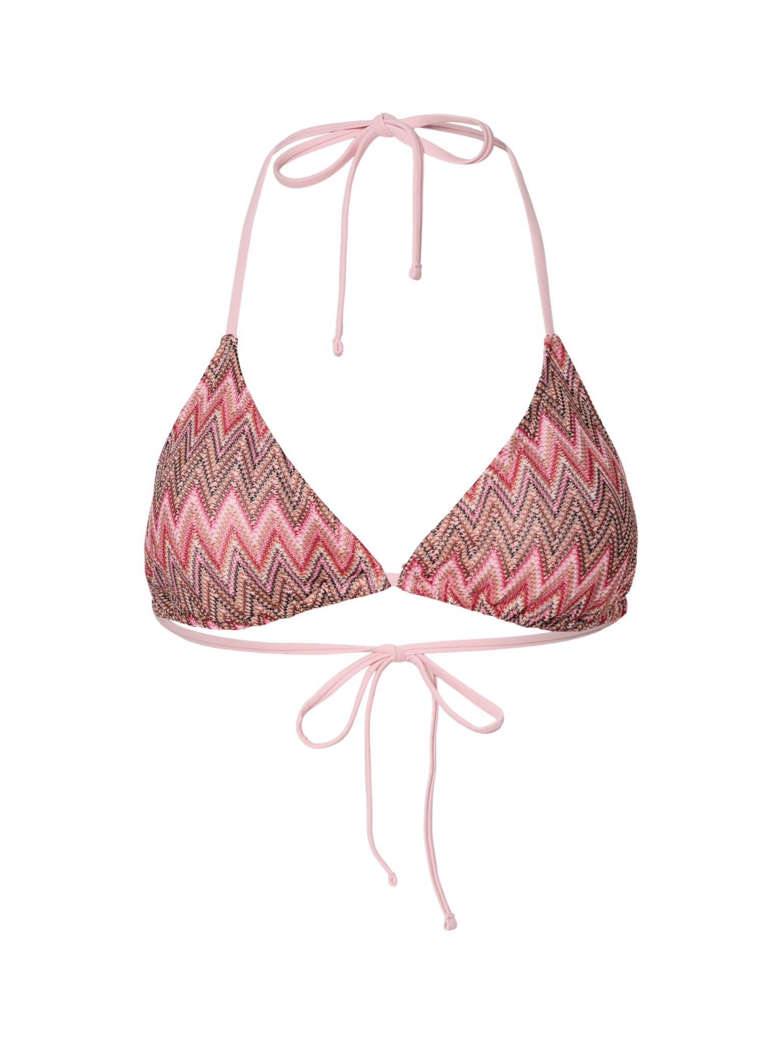 ADA KNITTED BIKINI TOP - ROSE JAQUARD PATTERN - Dinvintageshop