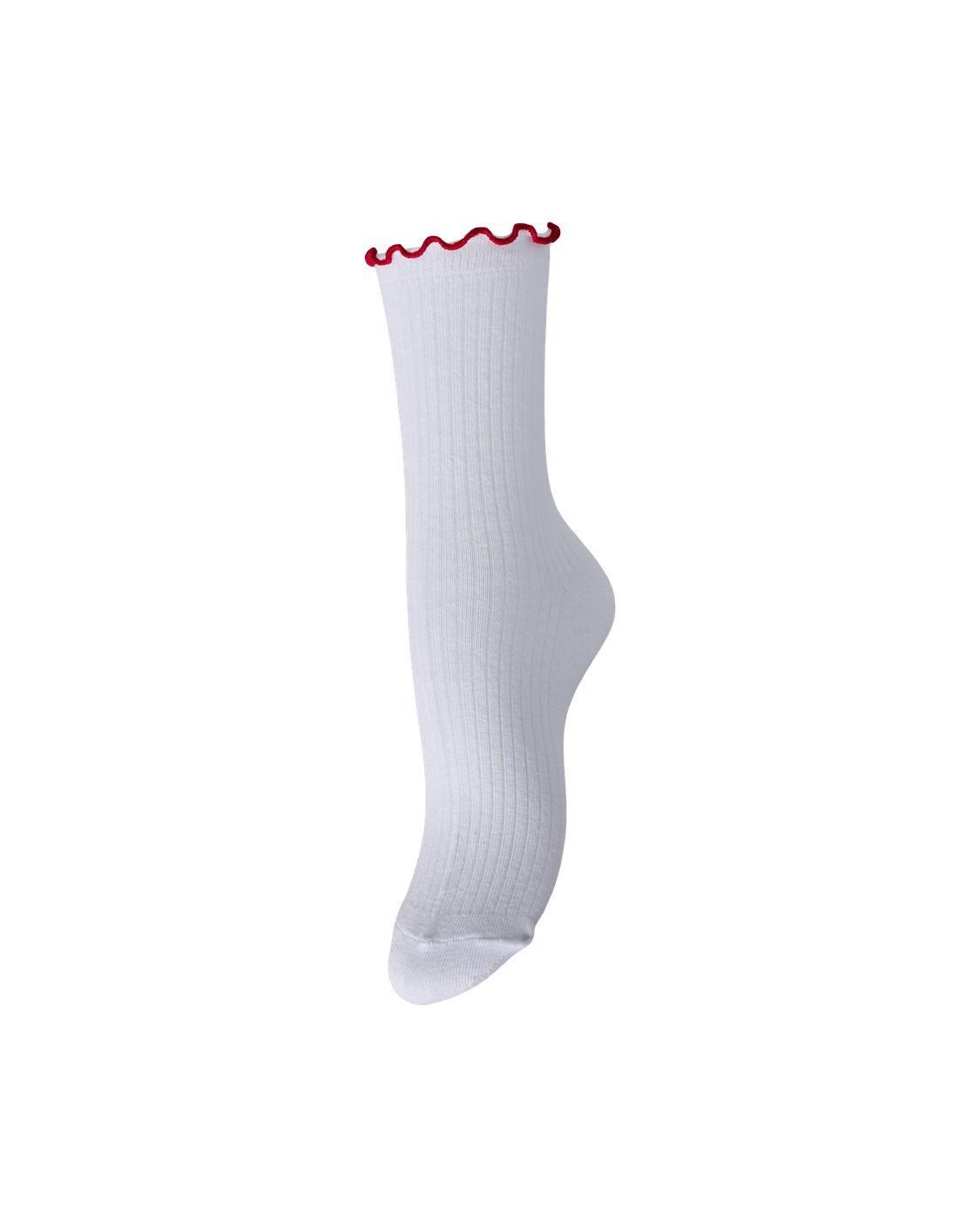 AFIA CONTRAST STRØMPER - BRIGHT WHITE/ ADRENALINE RUSH - Dinvintageshop