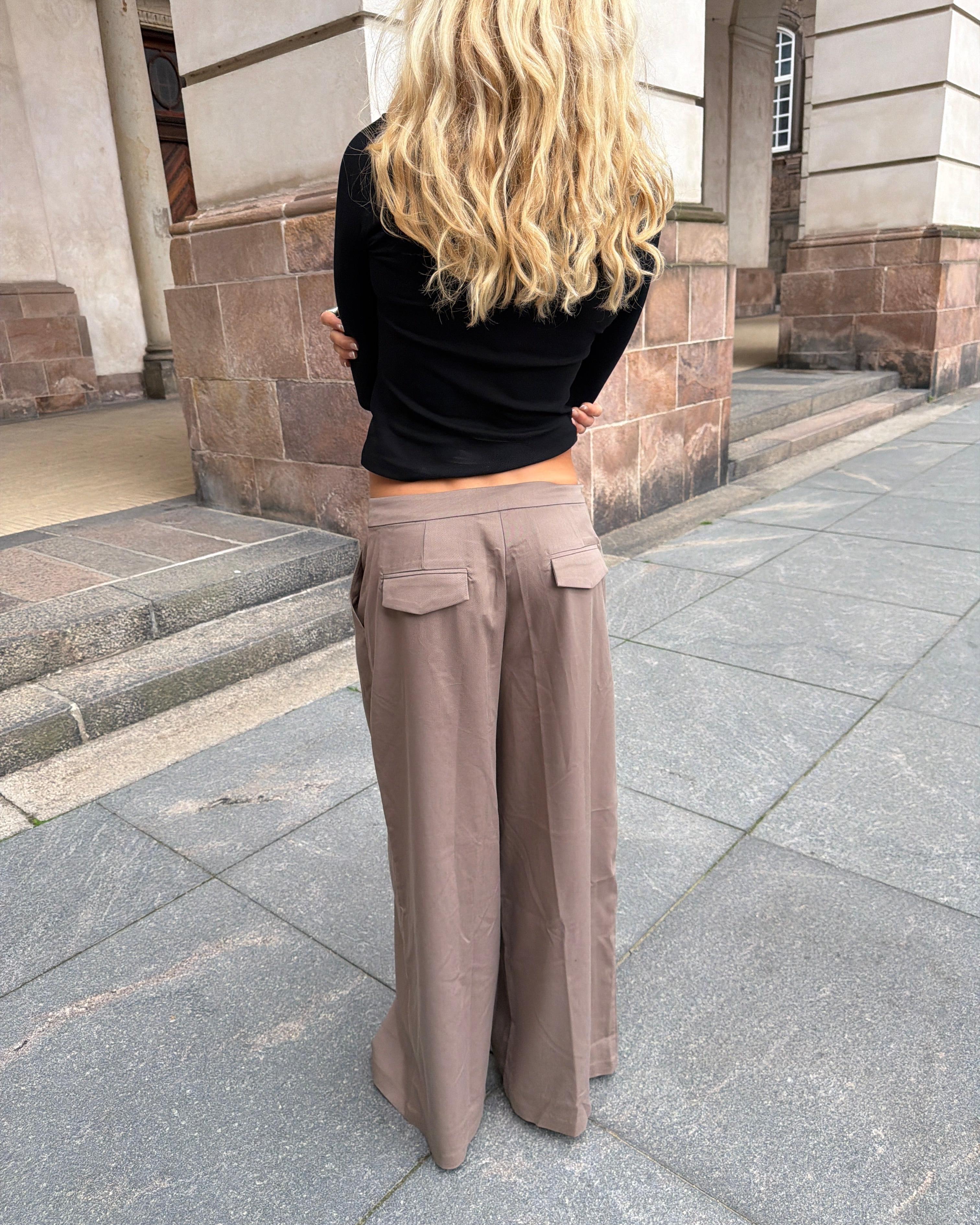 AGNES BAGGYSUIT PANT - LIGHT BROWN - Dinvintageshop