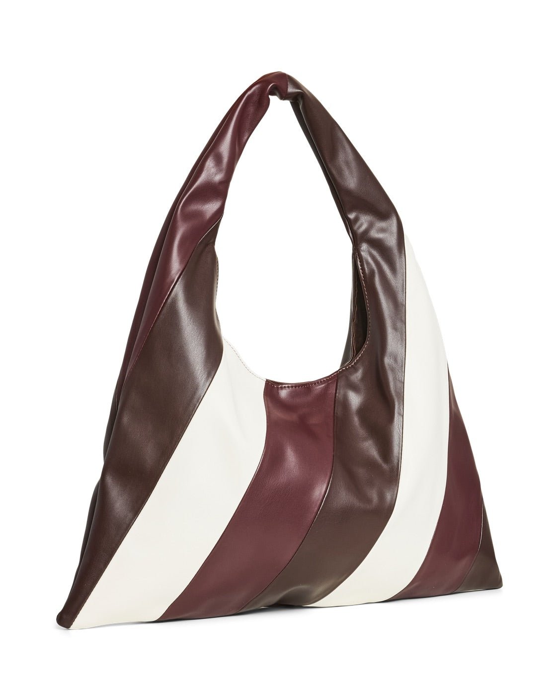 ALANDA SHOULDER BAG - COFFEE/WINETASTING/SNOWWHITE - Dinvintageshop