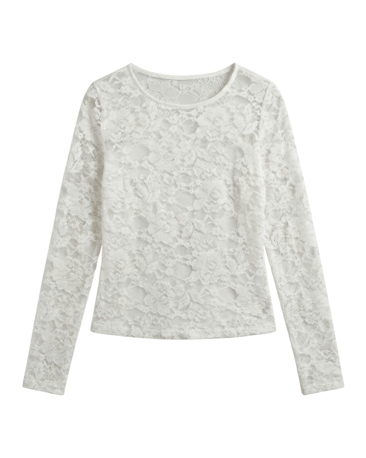 ALIX LACE TOP - WHITE