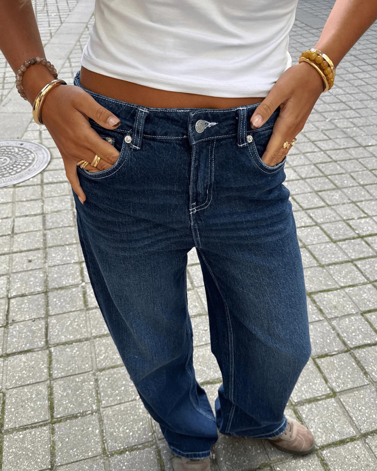 ALMA JEANS - DARK BLUE (MIDWAIST)